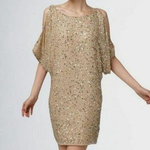 Aidan Mattox Red Cold Shoulder Dress - Worn Once